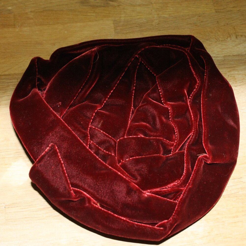 Vintage velvet beret by Newbury Hat Shop in Boston